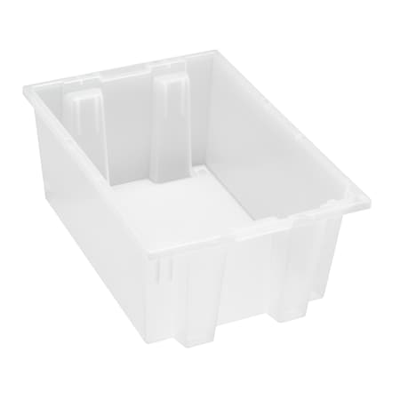 Quantum Storage Systems Stack & Nest Storage Tote, 6 gal, Clear, Polypropylene snt200CL